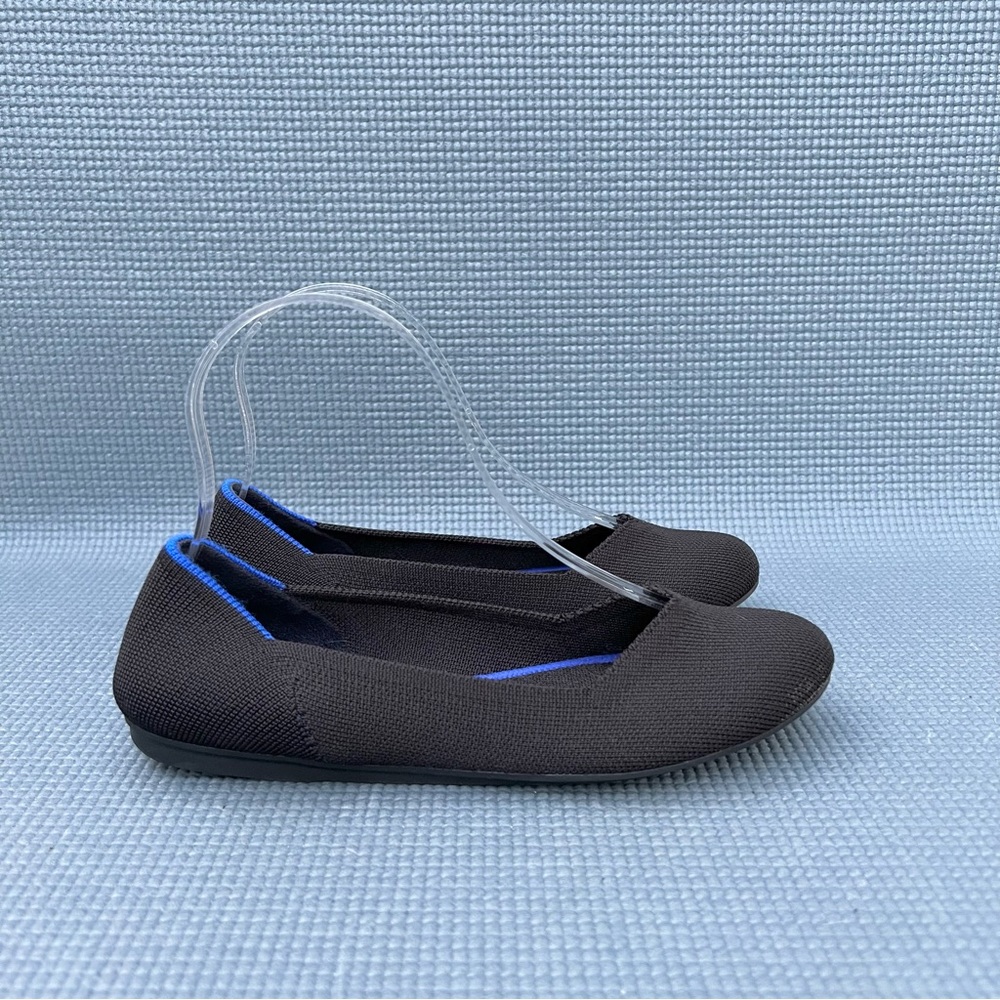 Rothy’s The Flat Womens Ballet Flat Slip On Shoes Size 6.5 Black